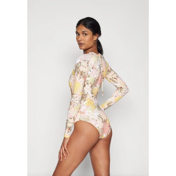 Roxy Other - NEW Roxy Womens Small Viva La Vida Long Sleeve Floral One Piece Swimsuit